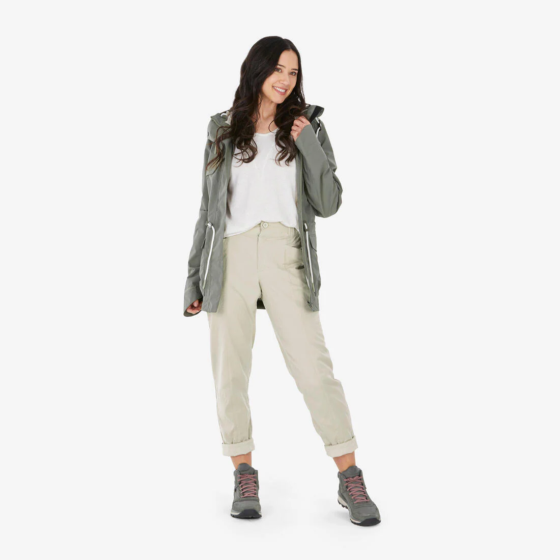 PANTALÓN DE LINO SENDERISMO MUJER NH500 - Image 3