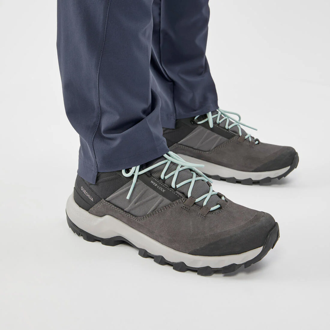 PANTALÓN DE SENDERISMO MONTAÑA MUJER MH100 GRIS - Image 11