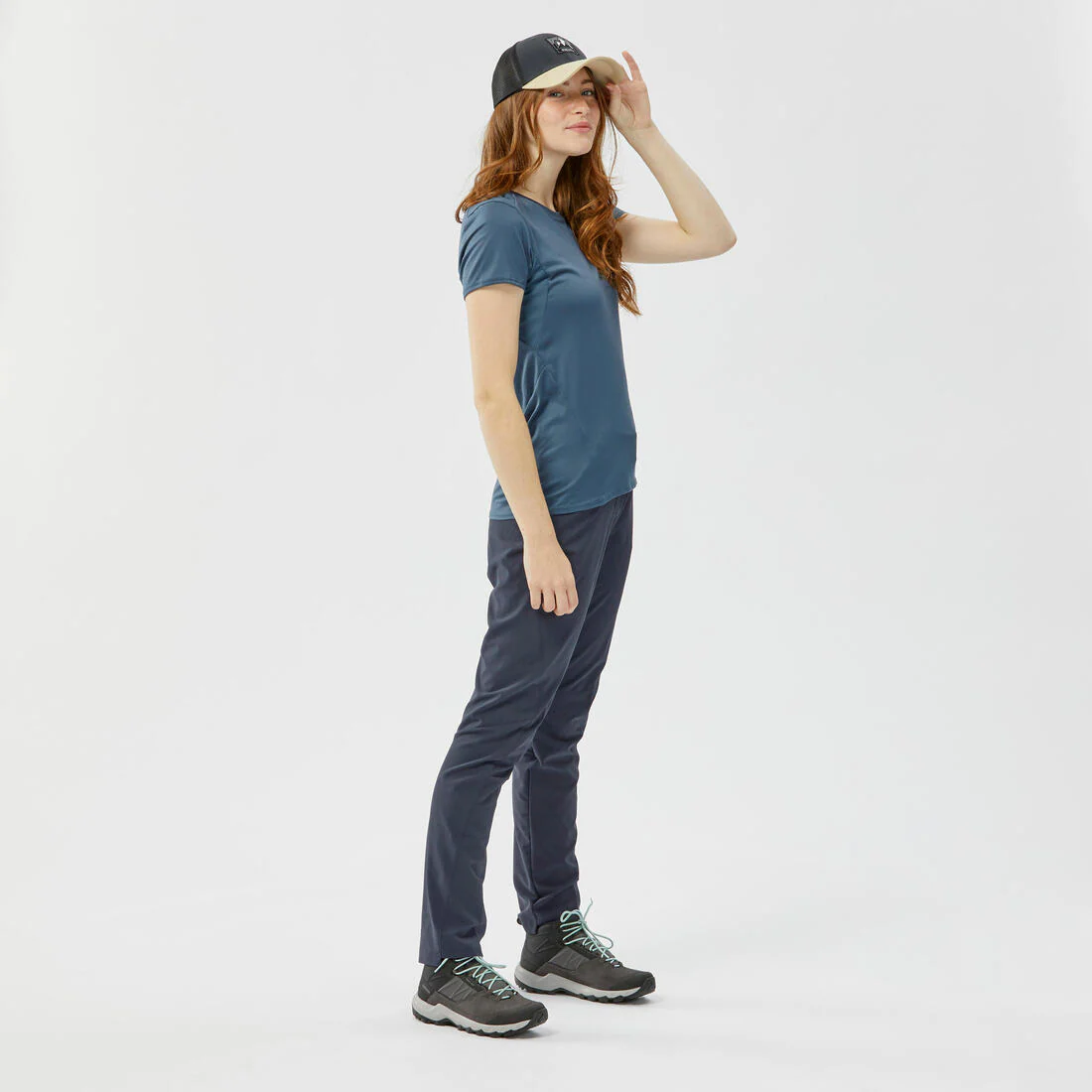 PANTALÓN DE SENDERISMO MONTAÑA MUJER MH100 GRIS - Image 5