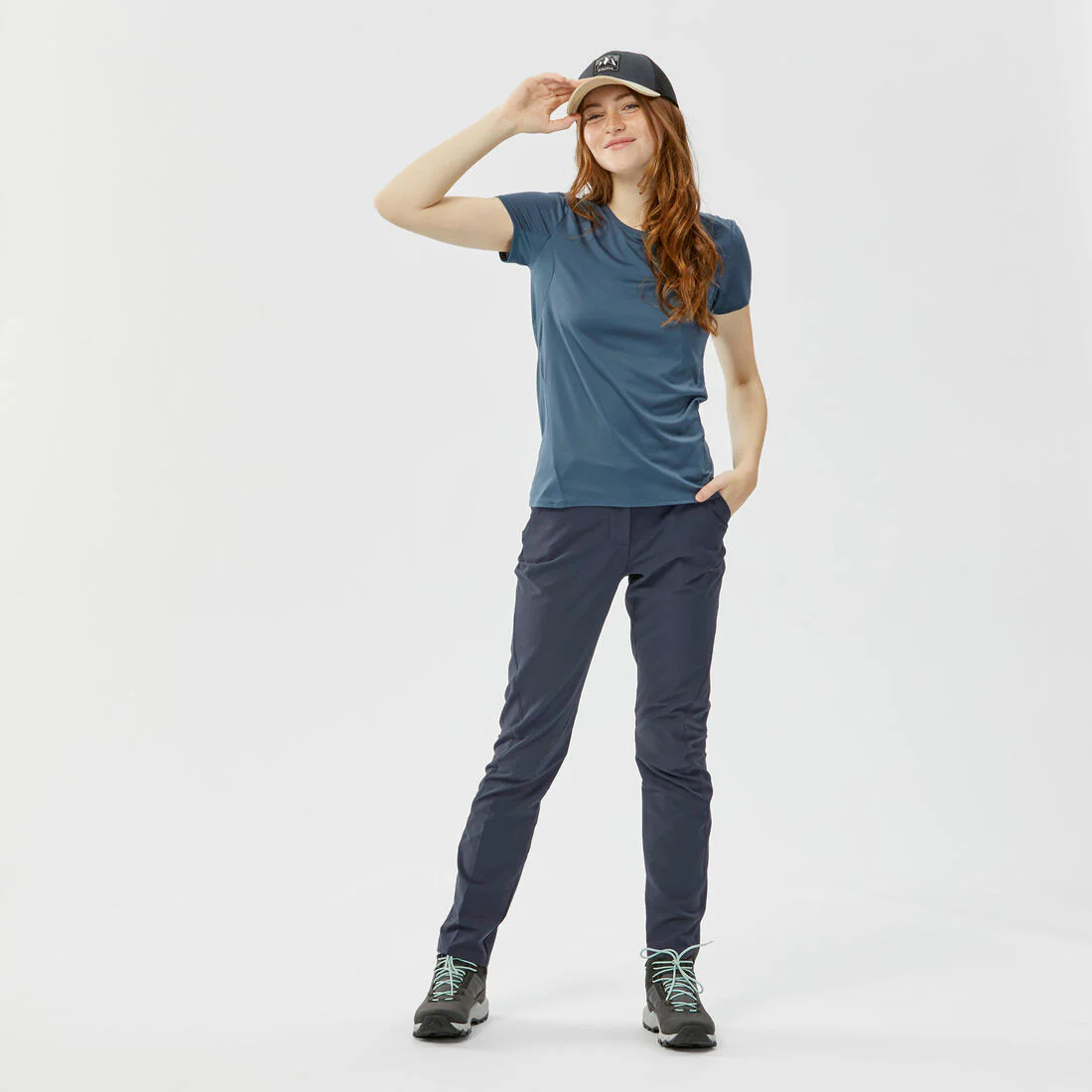 PANTALÓN DE SENDERISMO MONTAÑA MUJER MH100 GRIS - Image 6