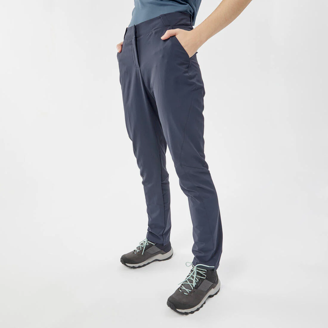 PANTALÓN DE SENDERISMO MONTAÑA MUJER MH100 GRIS - Image 8