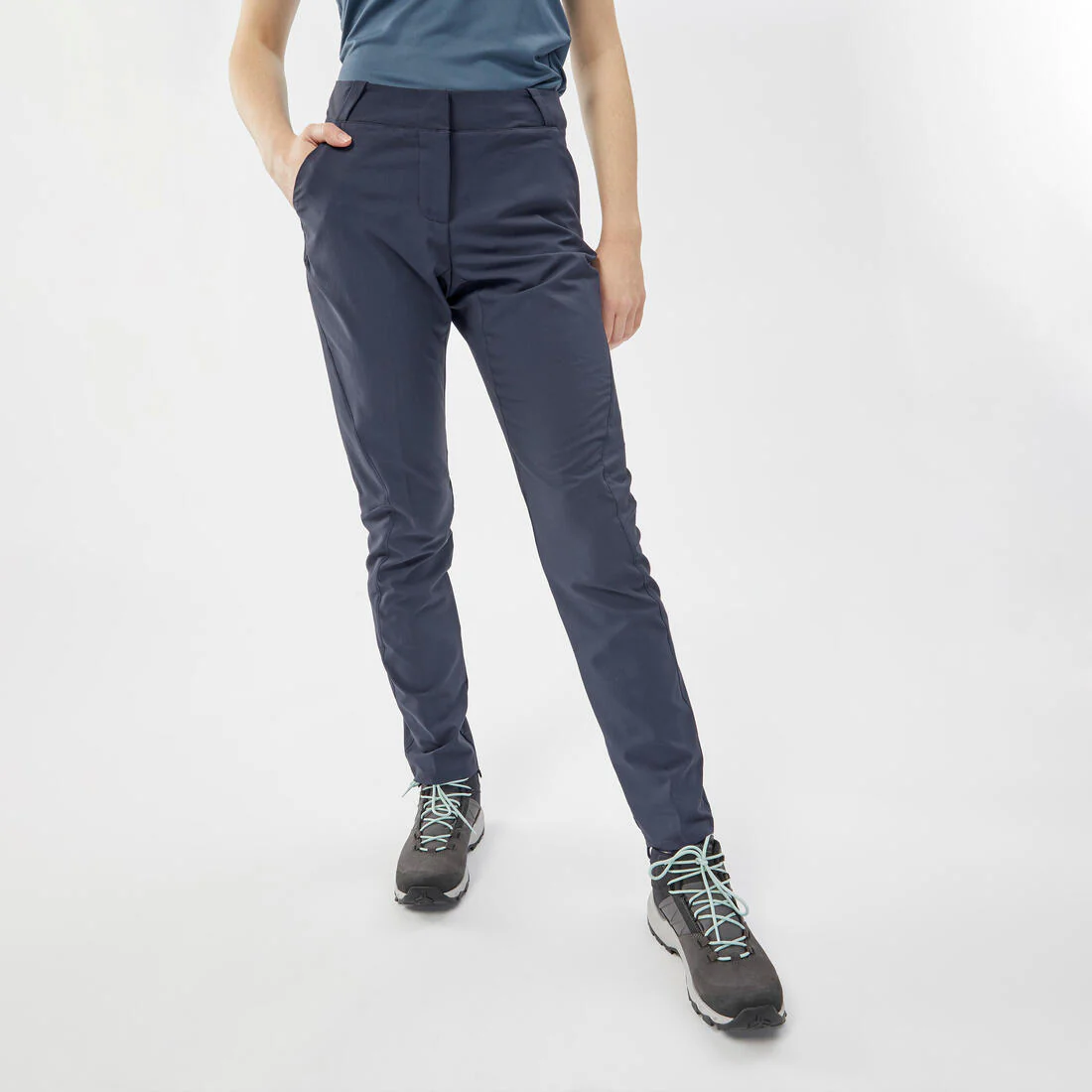 PANTALÓN DE SENDERISMO MONTAÑA MUJER MH100 GRIS - Image 9