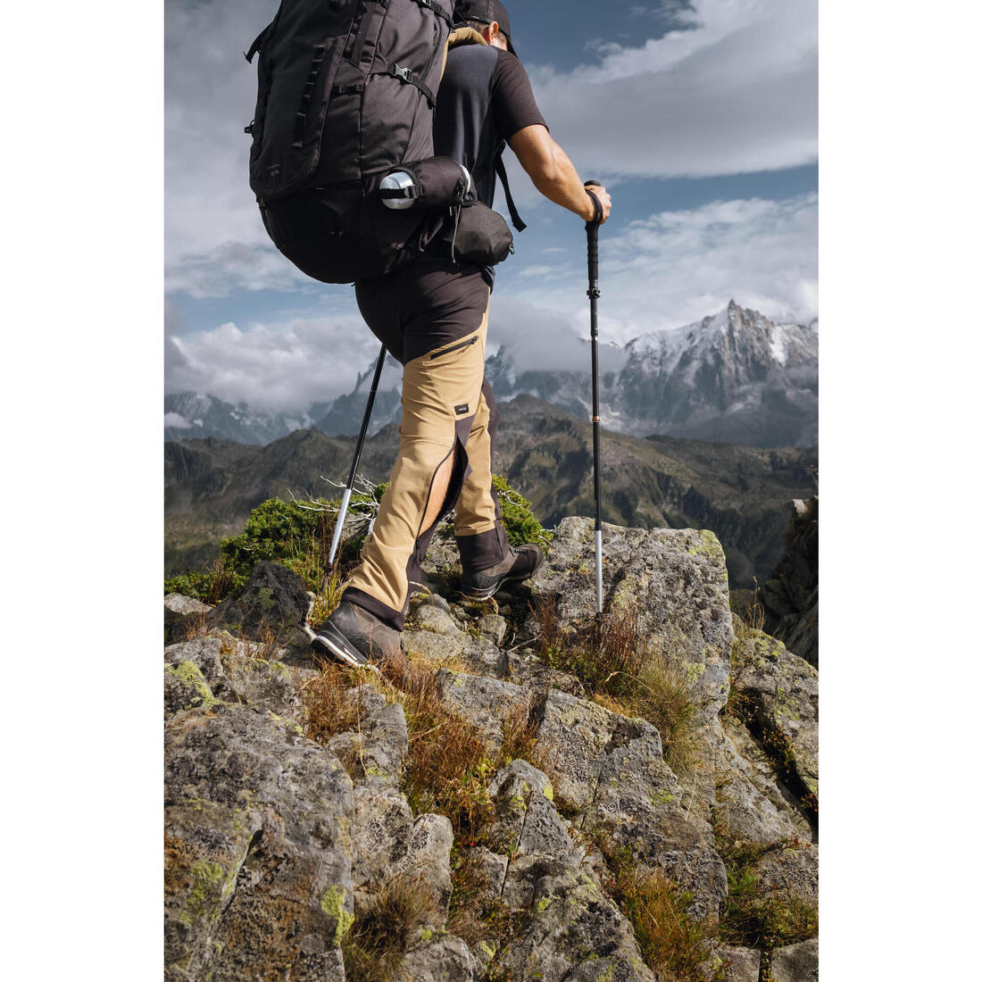 PANTALÓN DE SENDERISMO MONTAÑA PERLANTE Y CORTAVIENTO HOMBRE - MT900 - Image 9