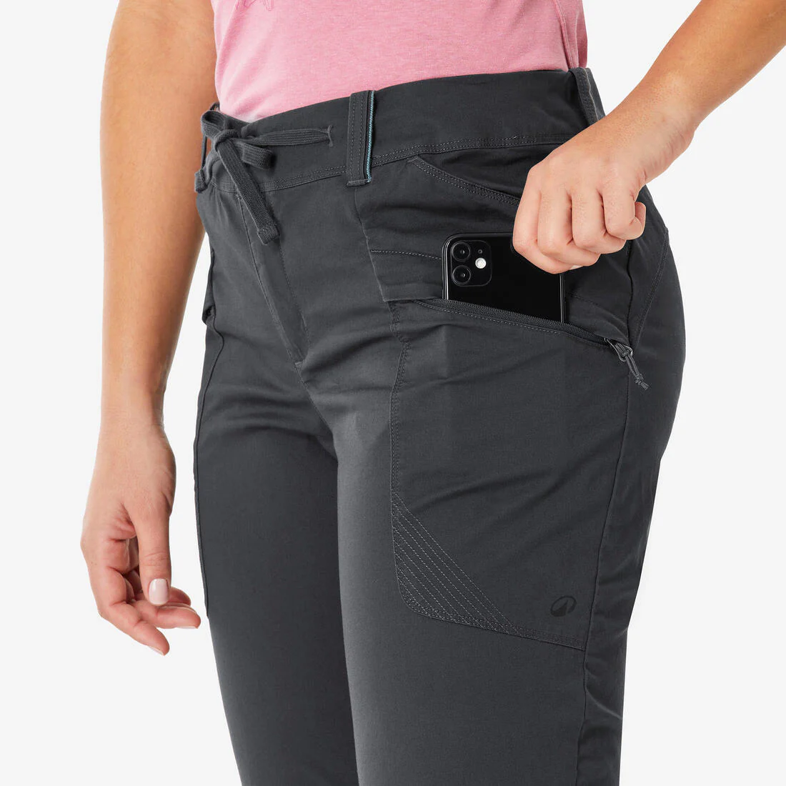 PANTALÓN DE SENDERISMO MUJER NH500 REGULAR GRIS - Image 4