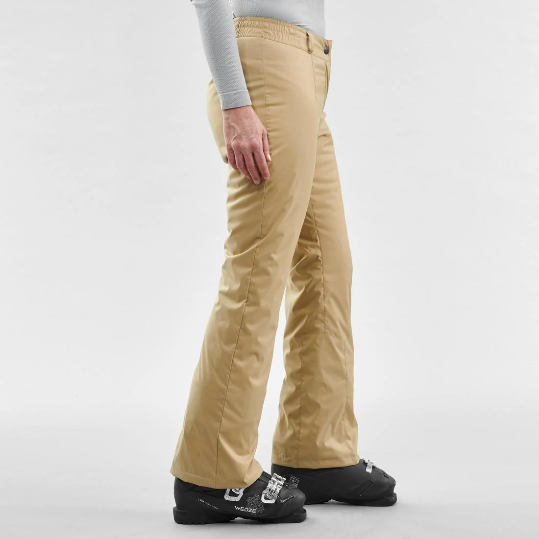 PANTALÓN IMPERMEABLE DE SKI CÁLIDO MUJER 100 BEIGE - Image 4
