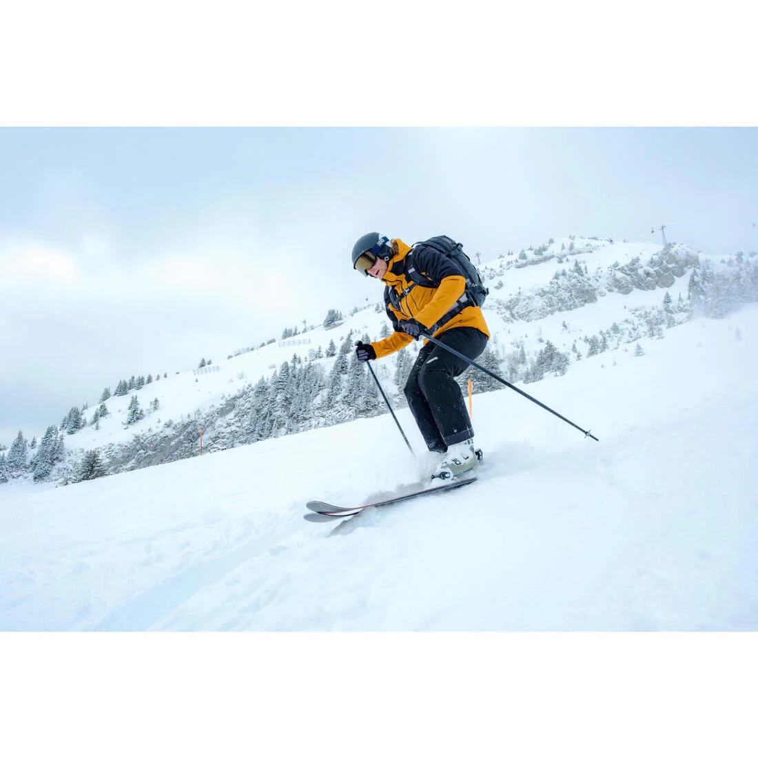 PANTALÓN DE SKI IMPERMEABLE HOMBRE SNB 100 NEGRO - Image 8