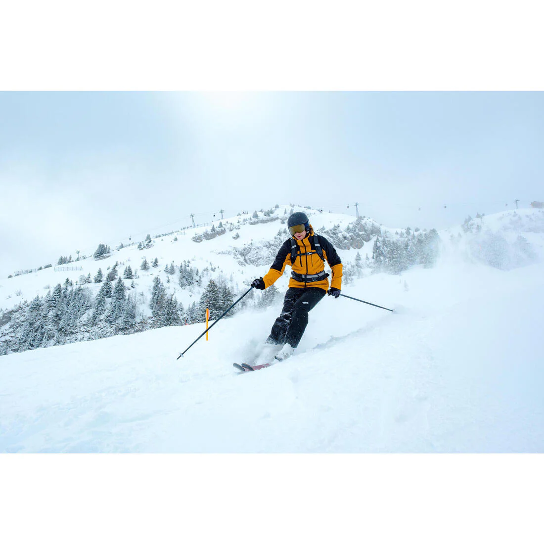 PANTALÓN DE SKI IMPERMEABLE HOMBRE SNB 100 NEGRO - Image 9