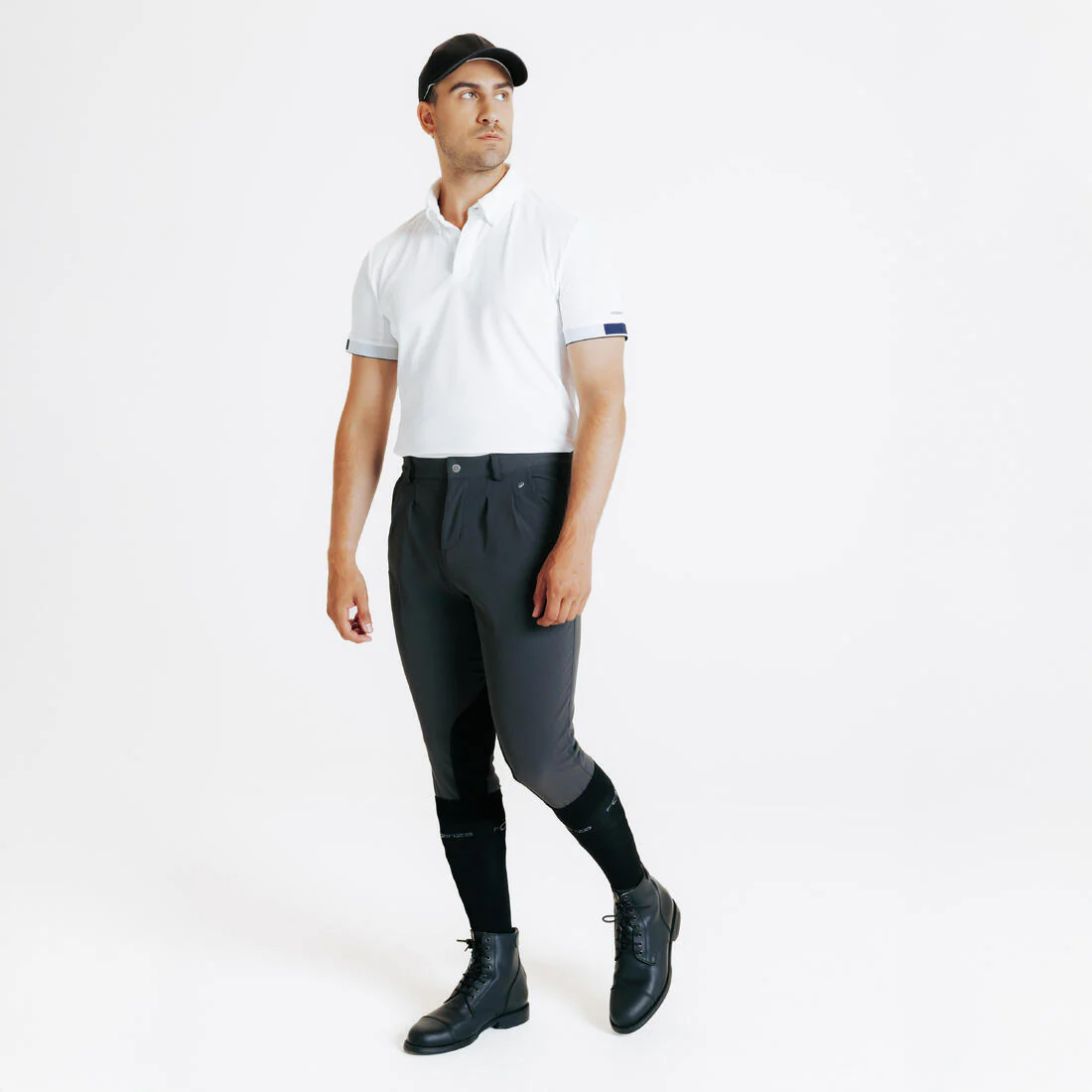 Pantalón Equitación 500 Hombre Gris Oscuro - Image 2