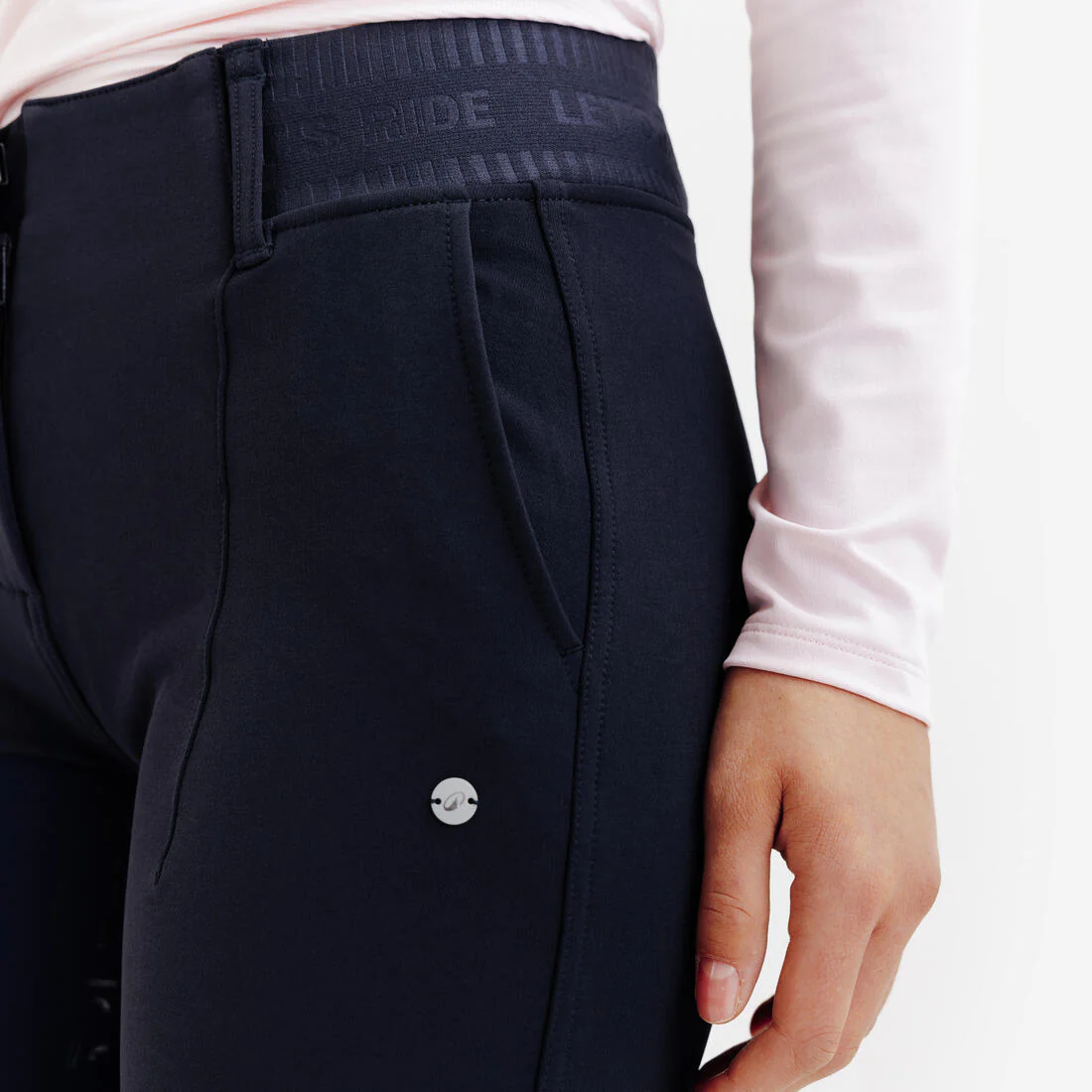 PANTALÓN EQUITACIÓN MUJER BE YOU 500 AZUL - Image 3