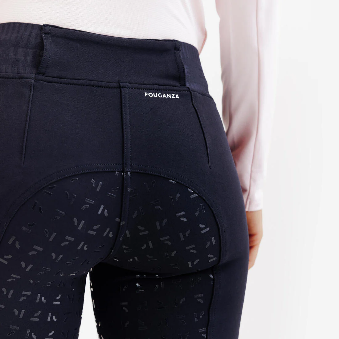 PANTALÓN EQUITACIÓN MUJER BE YOU 500 AZUL - Image 6