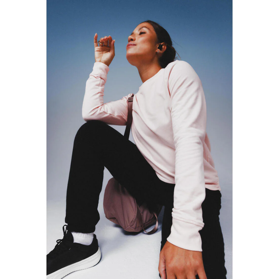 PANTALÓN JOGGER FITNESS 100 MUJER NEGRO - Image 7
