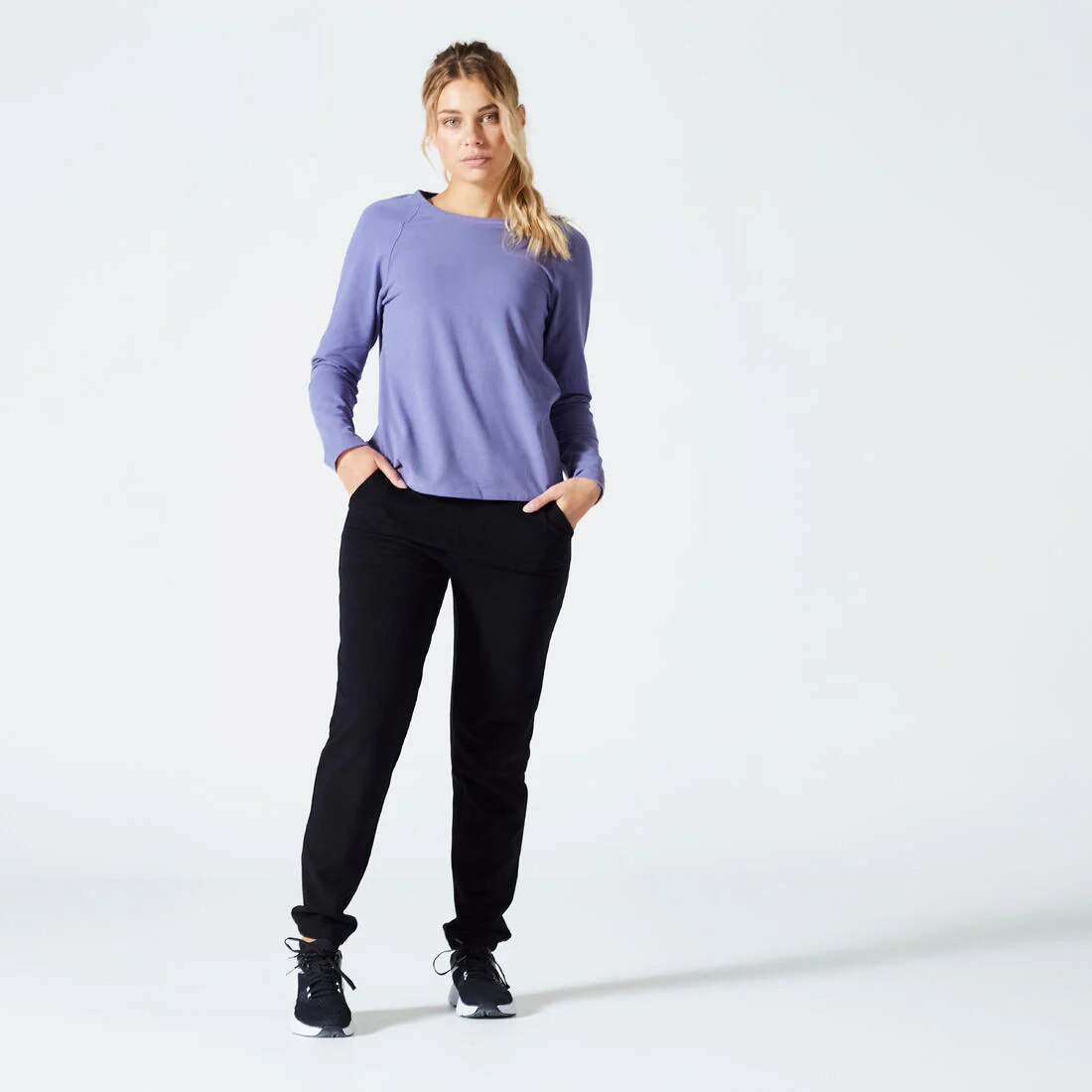 PANTALÓN JOGGER FITNESS 500 MUJER NEGRO SLIM - Image 8