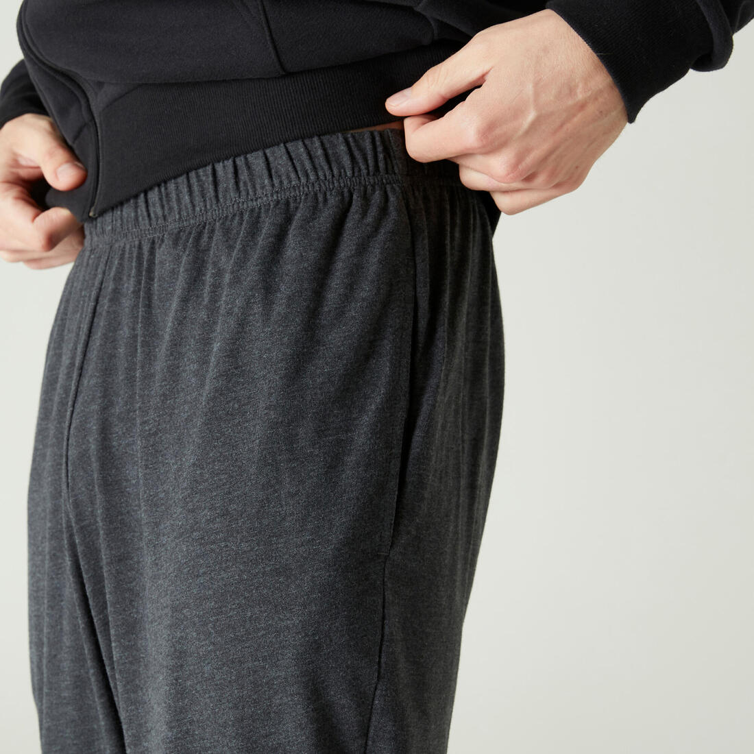PANTALÓN JOGGER FITNESS HOMBRE 100 GRIS OSCURO - Image 4