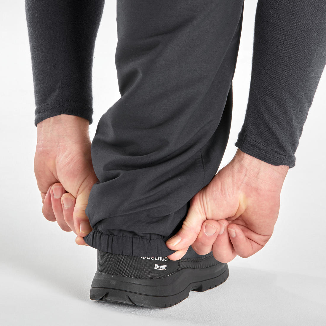 PANTALÓN PERLANTE SENDERISMO HOMBRE SH100 GRIS - Image 3