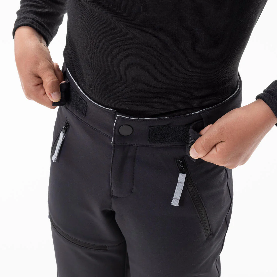 Pantalón softshell cálido de senderismo niños 7-15 años, MH500 negro - Image 6