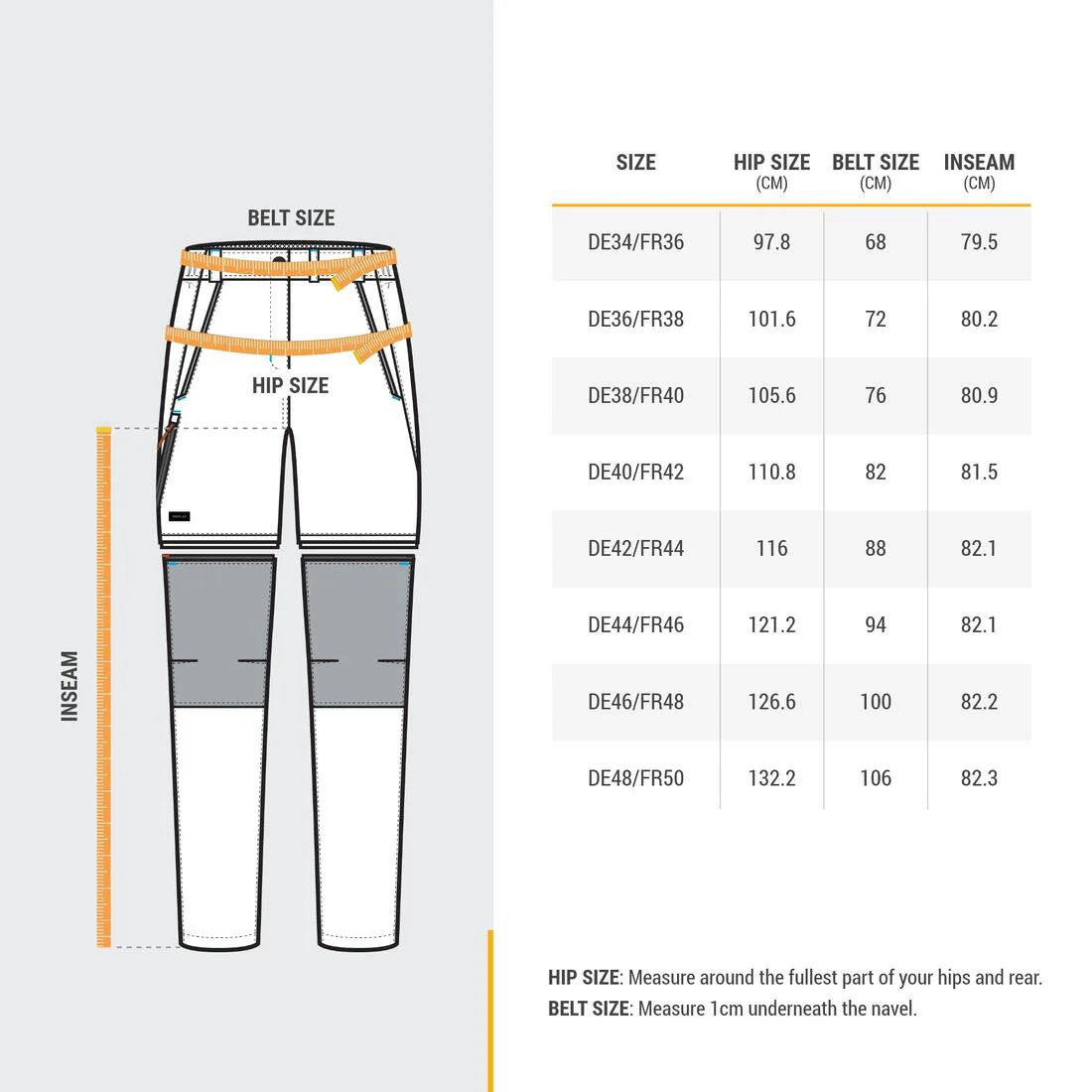 PANTALÓN TRANSFORMABLE 2 EN 1 SENDERISMO MONTAÑA - MT100 GRIS MUJER - Image 6