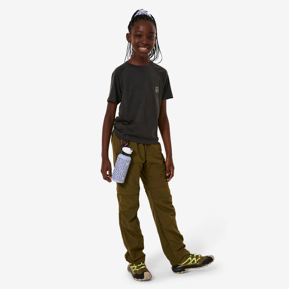 Pantalón transformable de senderismo niños 7-15 años, MH500 verde - Image 13