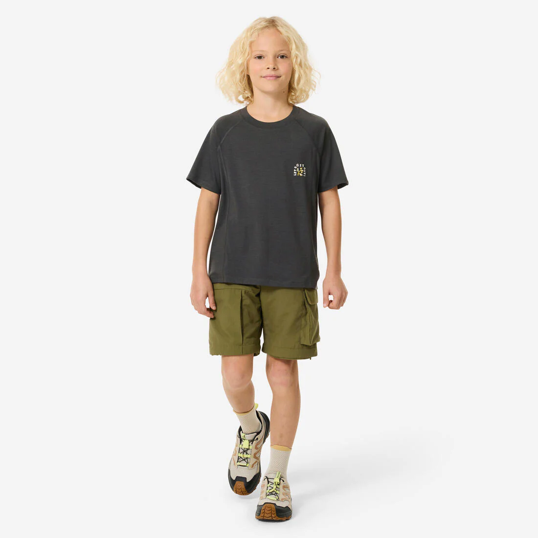 Pantalón transformable de senderismo niños 7-15 años, MH500 verde - Image 4