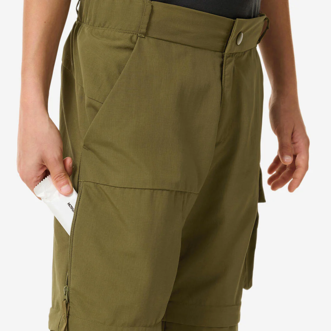 Pantalón transformable de senderismo niños 7-15 años, MH500 verde - Image 7