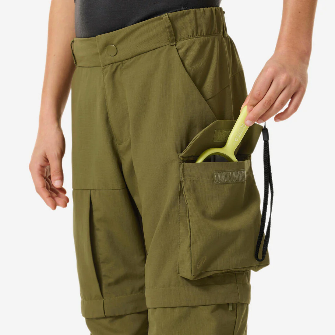 Pantalón transformable de senderismo niños 7-15 años, MH500 verde - Image 8