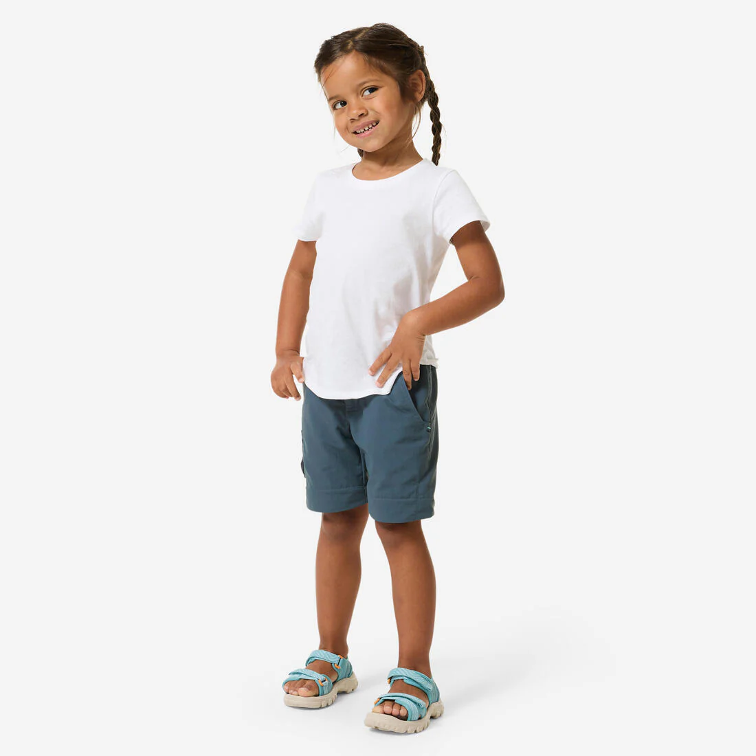 PANTALÓN TRANSFORMABLE SENDERISMO NIÑOS MH500 GRIS - Image 2
