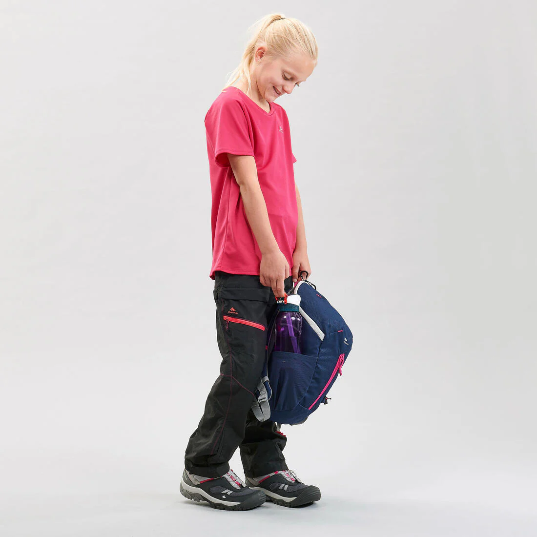 PANTALÓN TRANSFORMABLE SENDERISMO NIÑOS MH500 NEGRO - Image 2