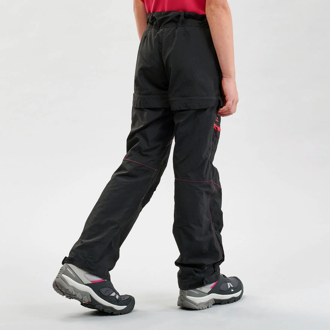 PANTALÓN TRANSFORMABLE SENDERISMO NIÑOS MH500 NEGRO - Image 3