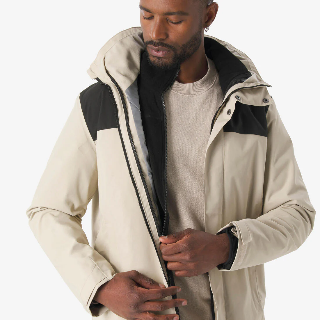 PARKA IMPERMEABLE 3 EN 1 DE SENDERISMO 0 °C HOMBRE NH100 - Image 10