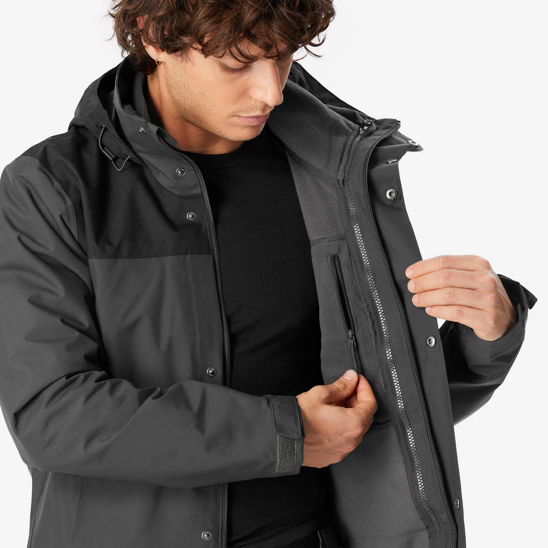 PARKA IMPERMEABLE 3 EN 1 DE SENDERISMO 0 °C HOMBRE NH100 - Image 37