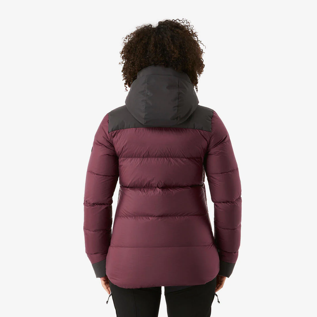 Chaqueta acolchada cálida de plumón con capucha - MT900 burdeos -20 °C - Mujer - Image 4