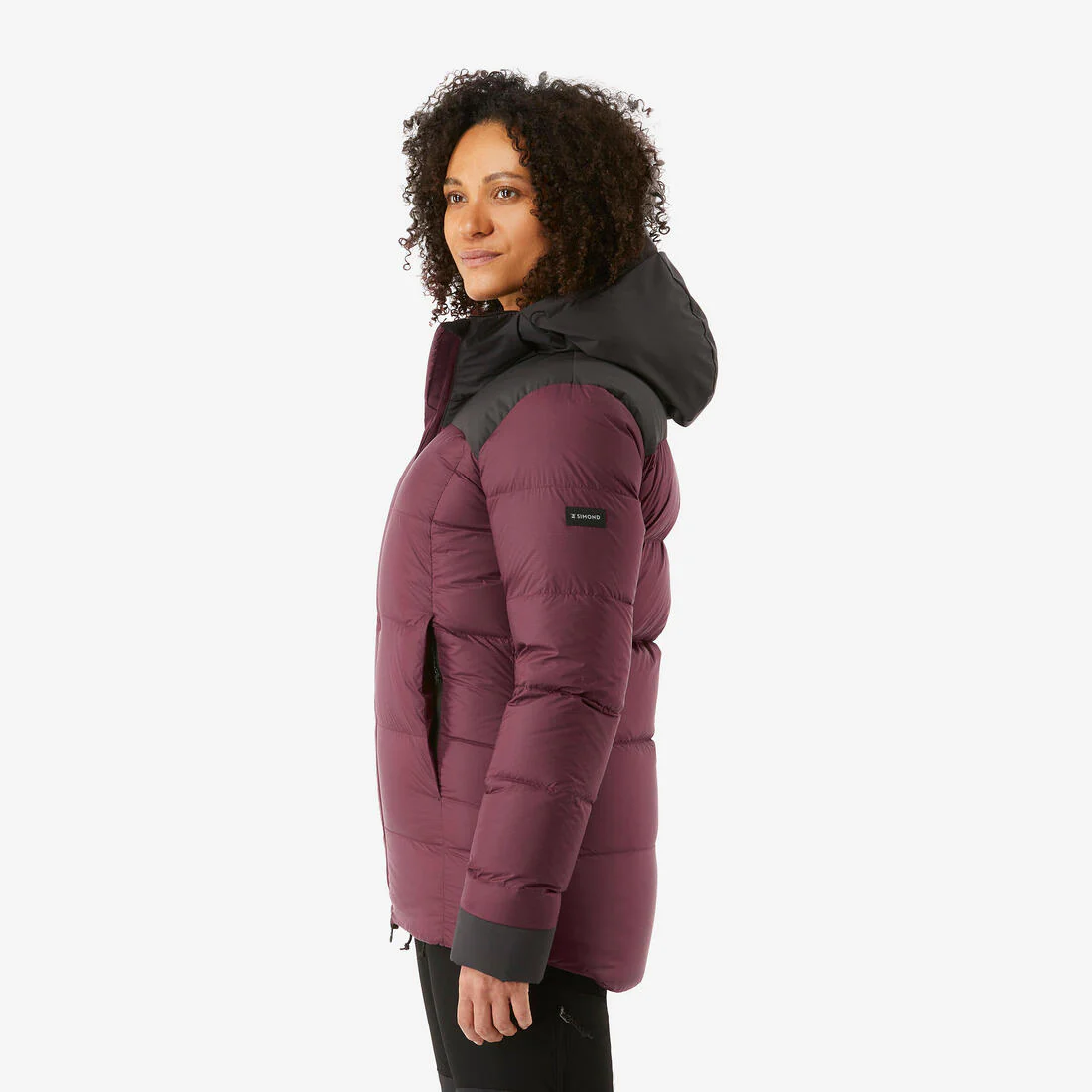 Chaqueta acolchada cálida de plumón con capucha - MT900 burdeos -20 °C - Mujer - Image 7