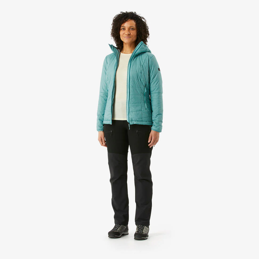 PARKA ACOLCHADA SINTÉTICA CON GORRO SENDERISMO MUJER MT100 - Image 10