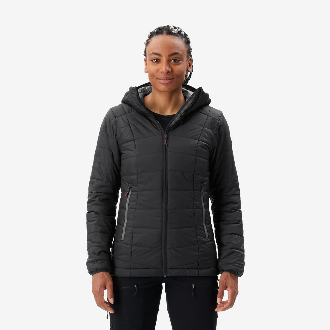PARKA ACOLCHADA SINTÉTICA CON GORRO SENDERISMO MUJER MT100 - Image 5