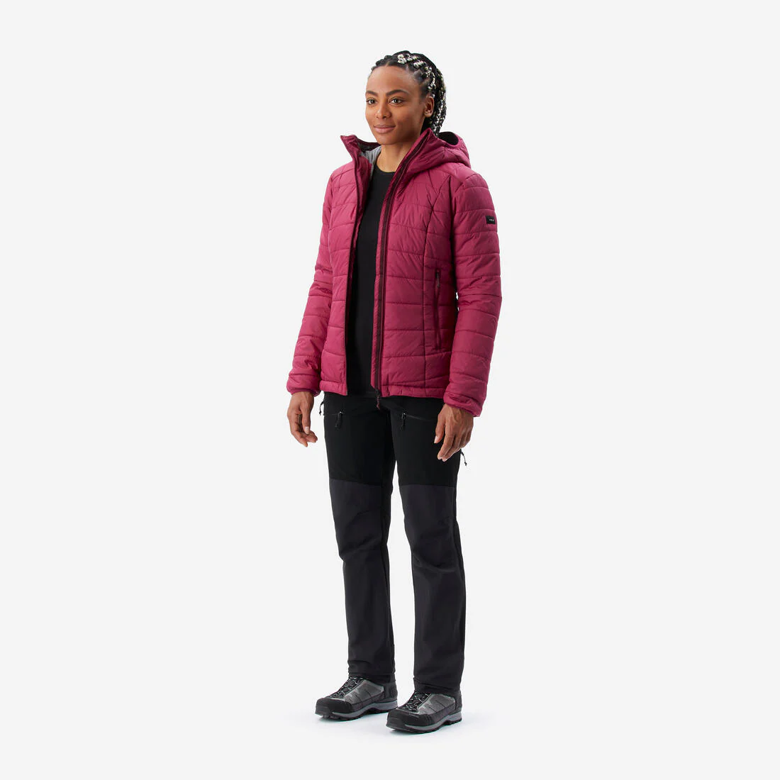 PARKA ACOLCHADA SINTÉTICA CON GORRO SENDERISMO MUJER MT100 - Image 9