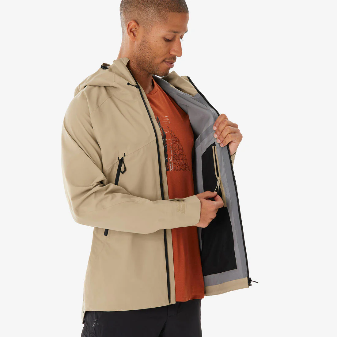 CHAQUETA SENDERISMO HOMBRE MH500 IMPERMEABLE - Image 8