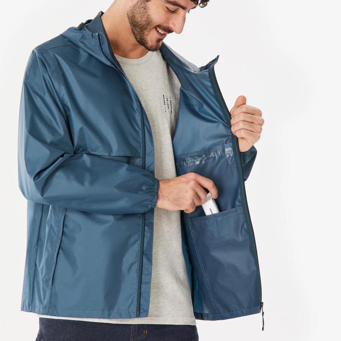 PARKA IMPERMEABLE DE SENDERISMO HOMBRE FULL ZIP - Image 10