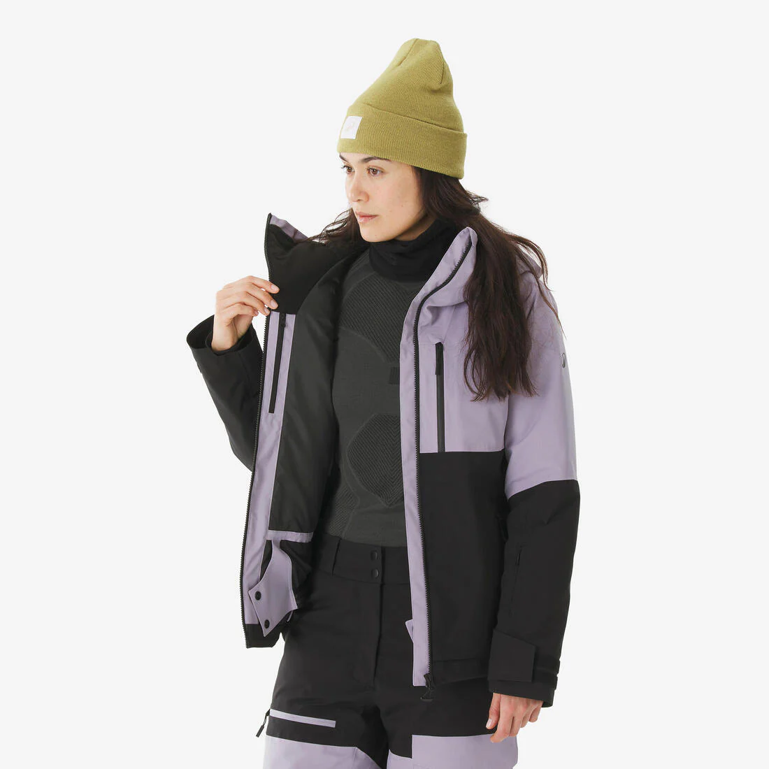Chaqueta de Nieve Snb y Ski Mujer - Dreamscape 500 Cálida y Transpirable Morada - Image 17
