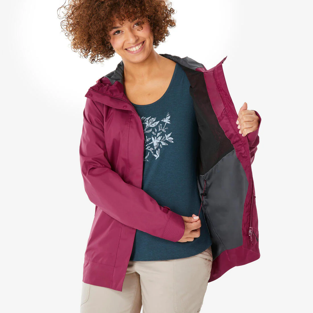 PARKA IMPERMEABLE DE SENDERISMO MUJER NH500 - Image 23