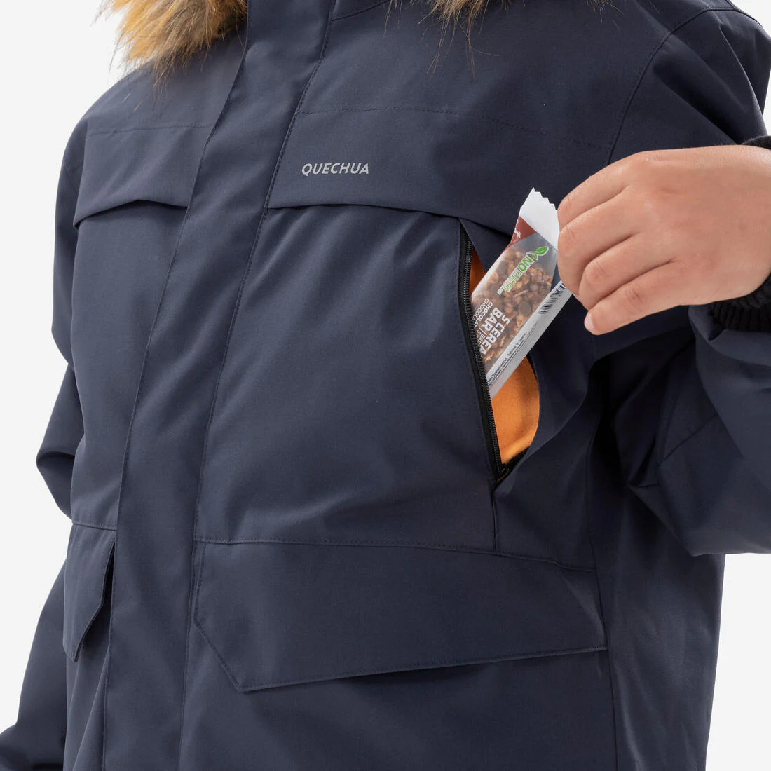 PARKA IMPERMEABLE SENDERISMO NIÑOS SH100 -6,5 °C AZUL - Image 7