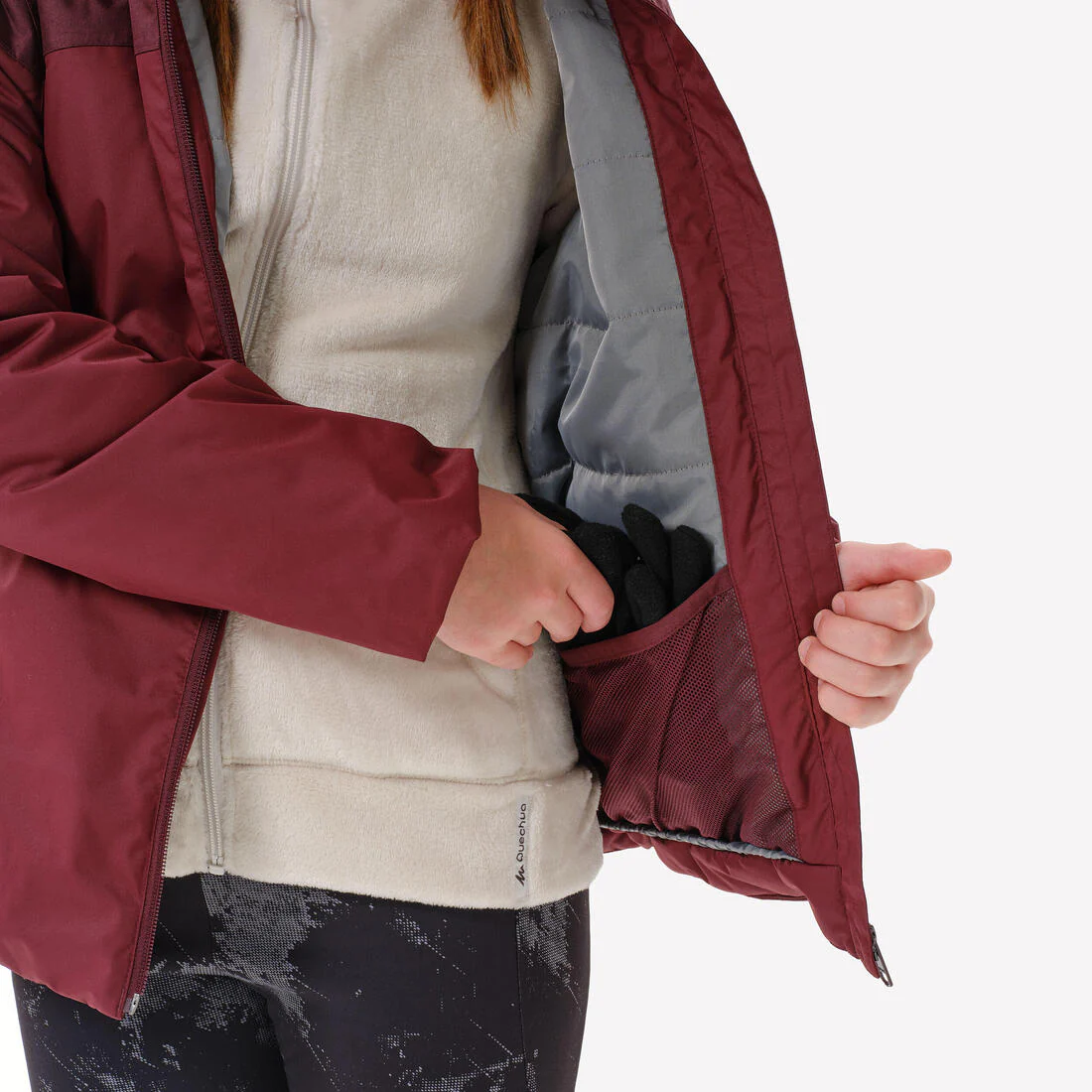 PARKA INVIERNO CÁLIDA IMPERMEABLE SENDERISMO NIÑOS SH100 -3 °C - Image 6
