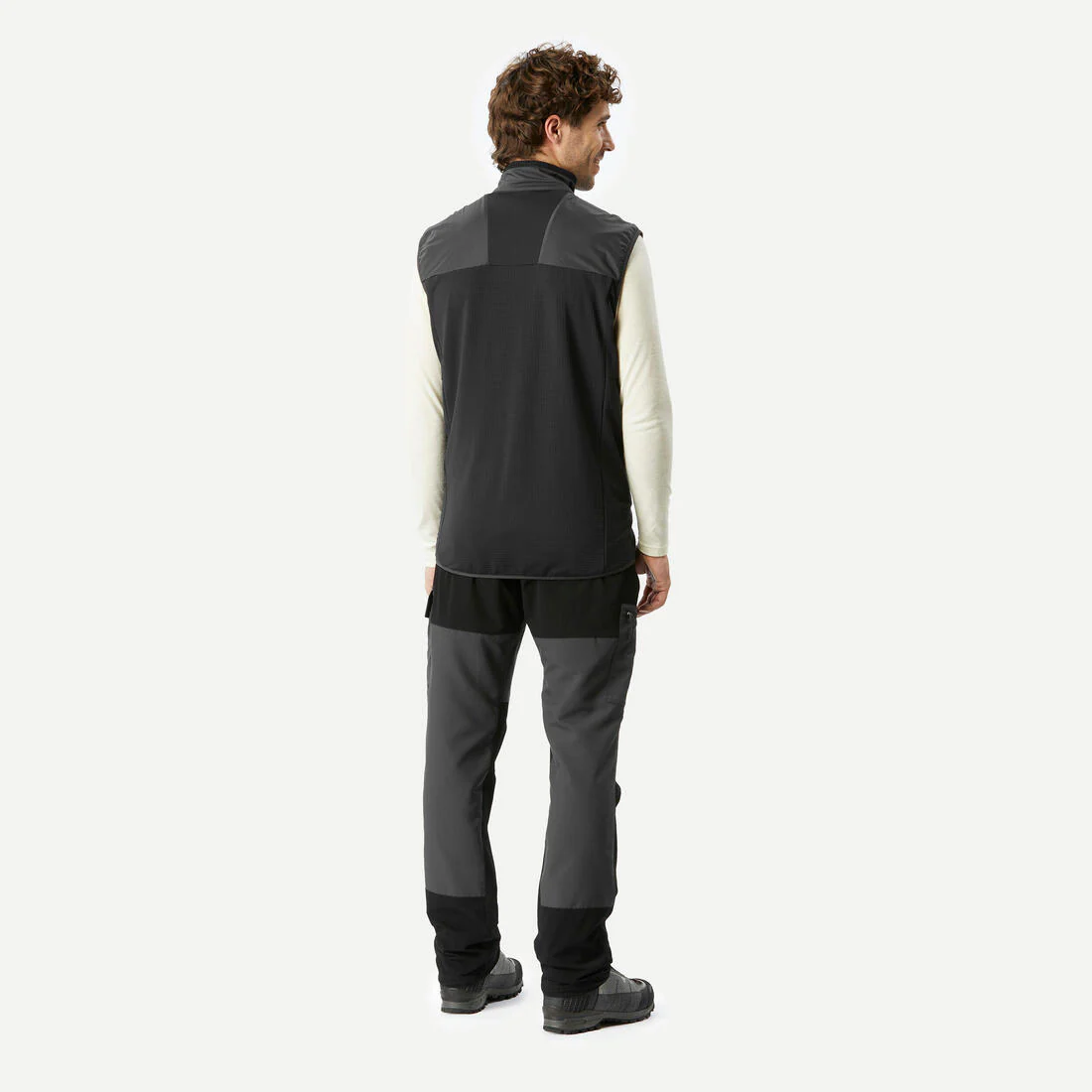 Chaleco Cortaviento De Senderismo Hombre Mt500 Negro - Image 3
