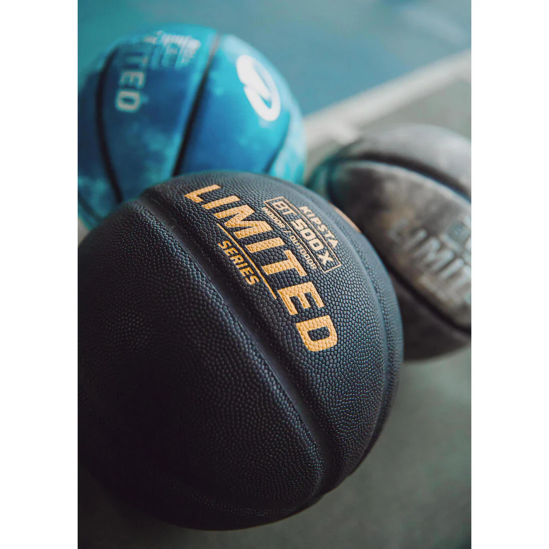 PELOTA DE BASQUETBOL BT500 GRIP TALLA 7 NEGRO ORO - Image 31