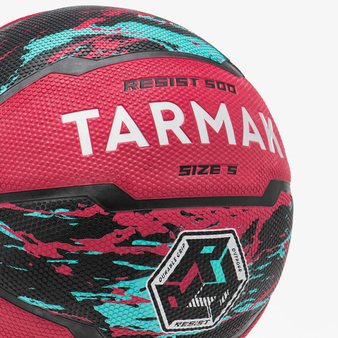 PELOTA DE BASQUETBOL TALLA 5 - R500 ROSA NEGRO - Image 4