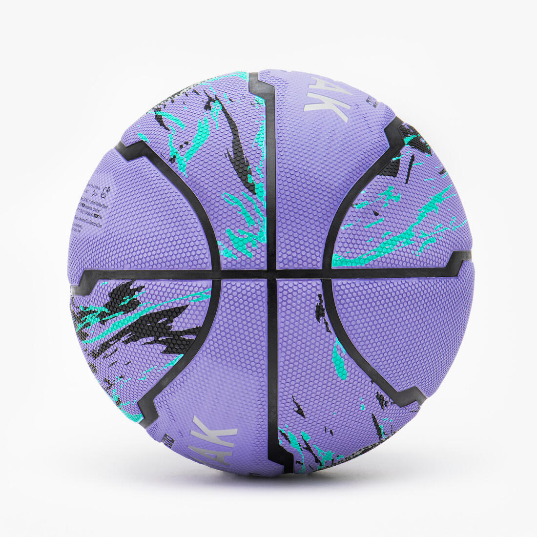 Pelota de básquetbol talla 6 r500 violeta turquesa - Image 3