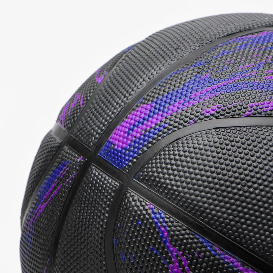 PELOTA DE BASQUETBOL TALLA 7  R500 VIOLETA NEGRO - Image 4