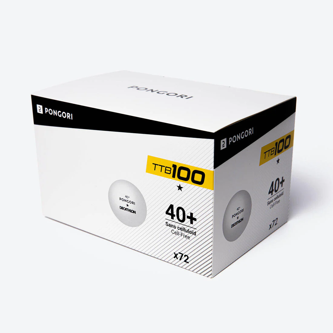 PELOTAS DE PING PONG TTB 100 1* 40+ X72 BLANCAS - Image 3