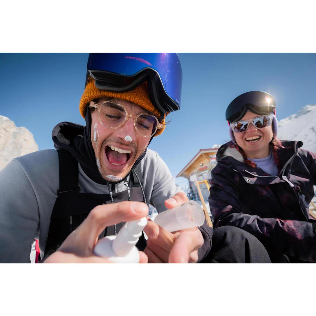 Polar nieve hombre snowboard gris negro - 1/2 cierre con gorro - Image 8