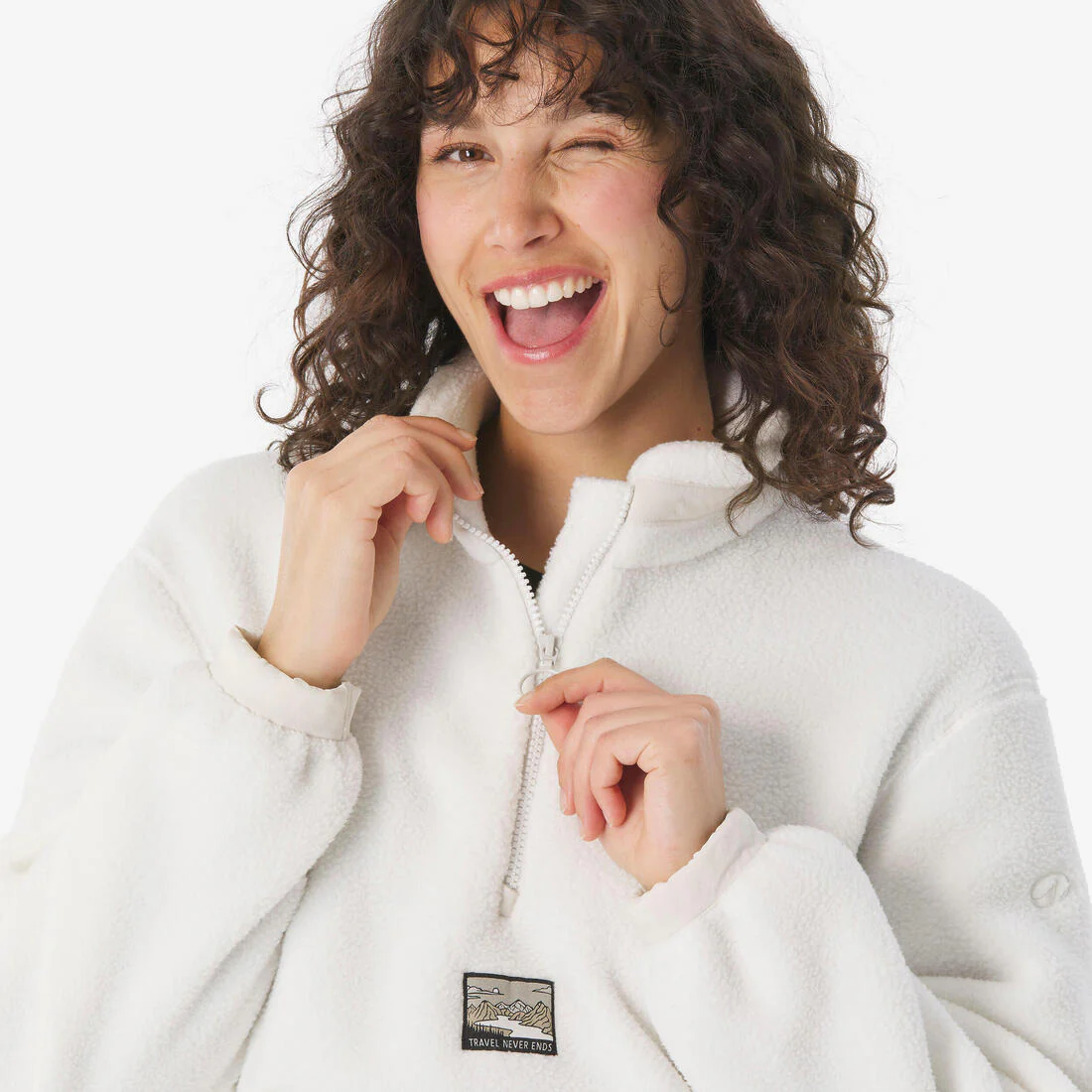 POLAR SENDERISMO SHERPA MUJER MH100 1/2 CIERRE - Image 4
