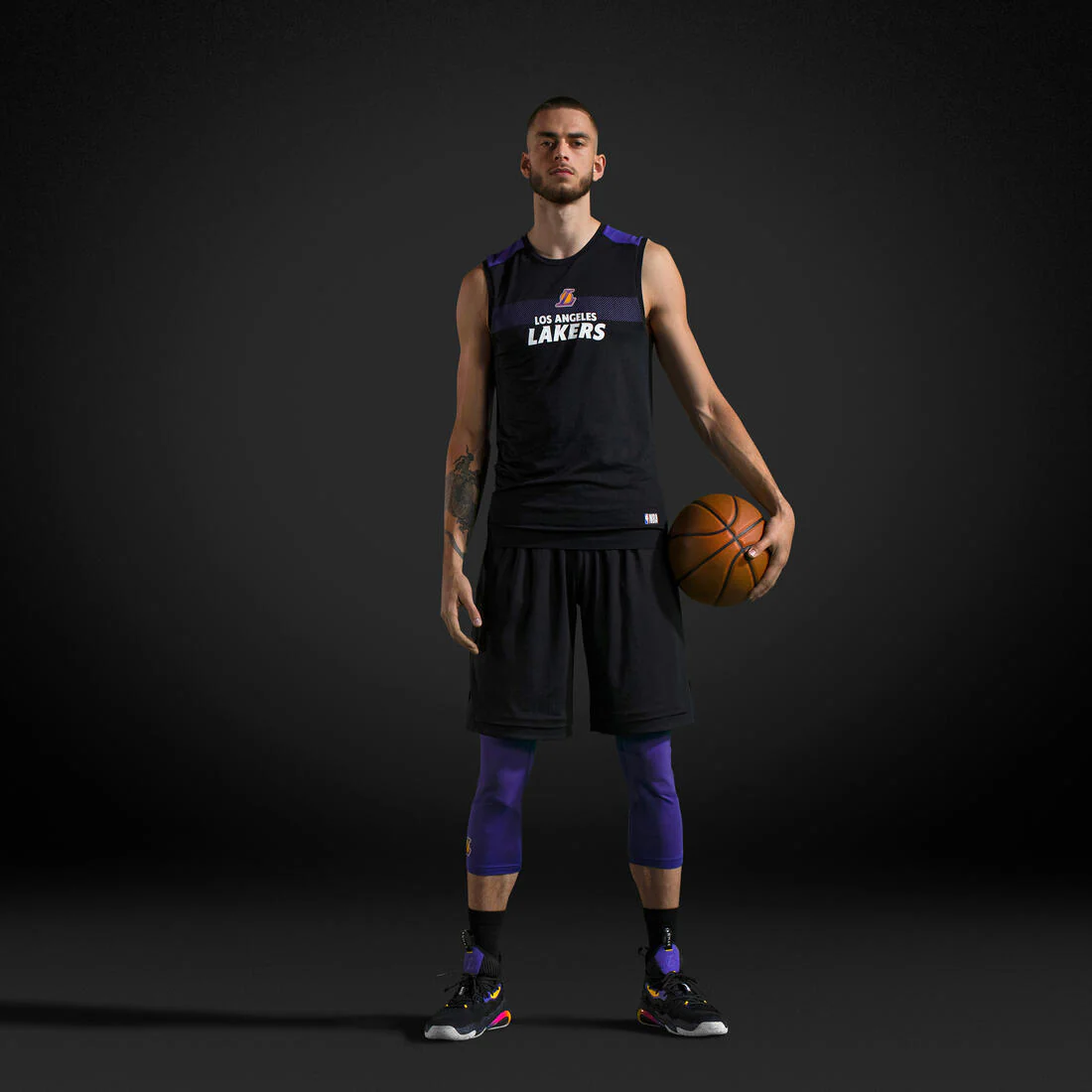 POLERA BÁSQUETBOL NBA LOS ANGELES LAKERS ADULTO UT500 - Image 8