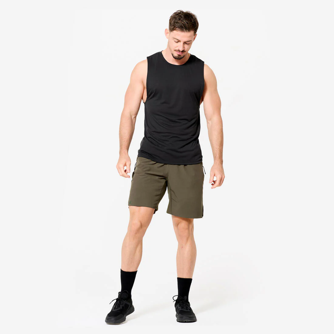 POLERA CROSS TRAINING HOMBRE CUELLO REDONDO NEGRO - Image 2